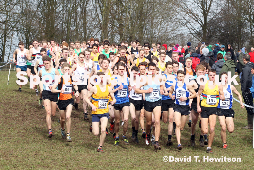 Mens under-20s, 2020 British Athletics Inter Counties Cross Country Champs., Prestwold Hall, Loughborough. Photo: David T. Hewitson/Sports for All Pics